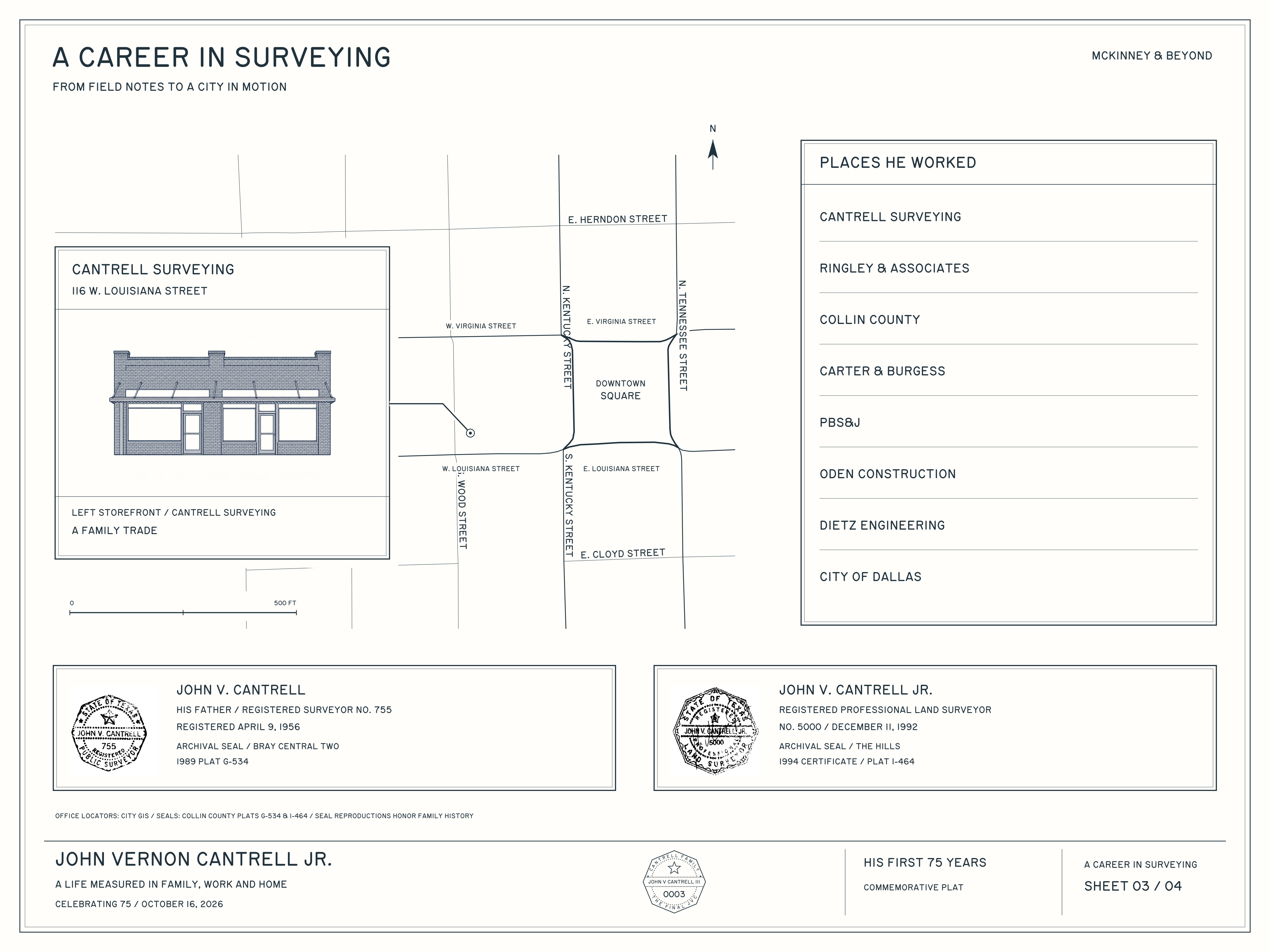 A Career in Surveying commemorative plat